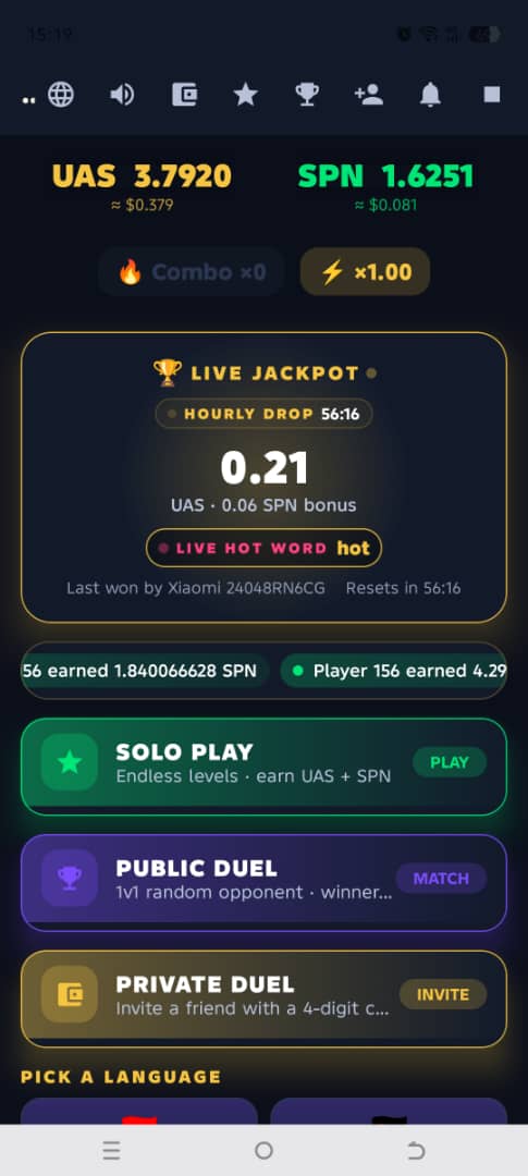 Lobby with Live Jackpot